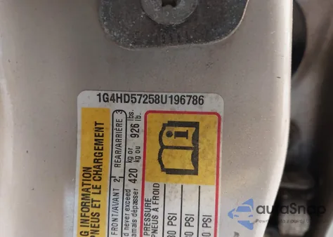 2008 Buick Lucerne Cxl z USA, uszkodzony, nr VIN 1G4HD57258U196786